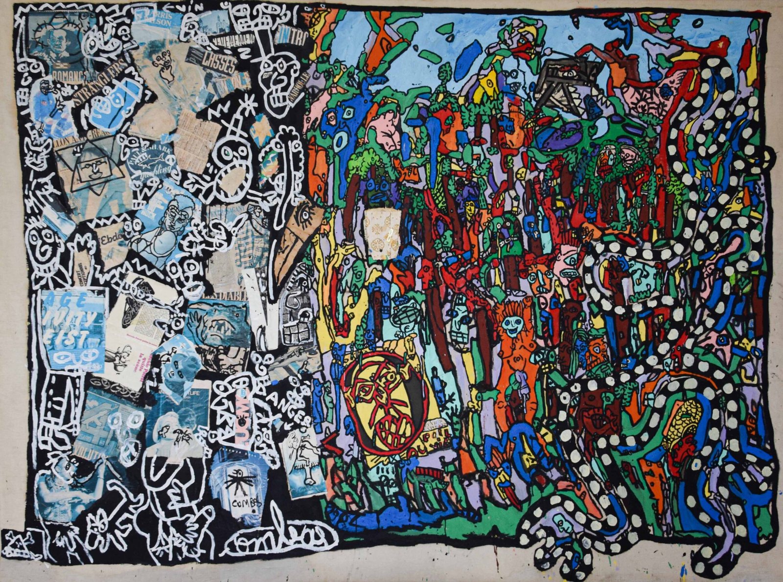 Warren Levy art - Les grands formats de Combas : quand la toile devient monde