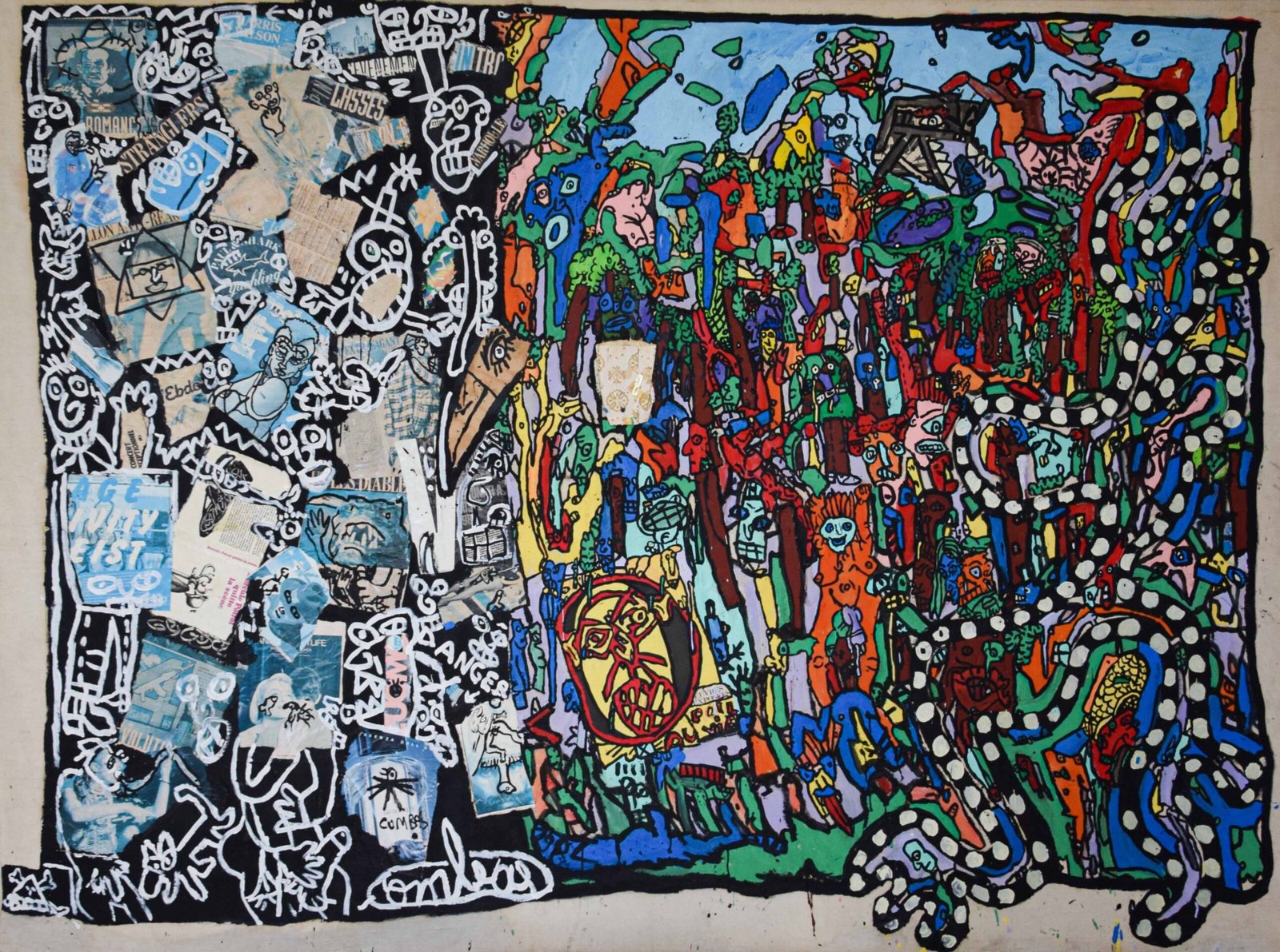 Warren Levy art - Les grands formats de Combas : quand la toile devient monde